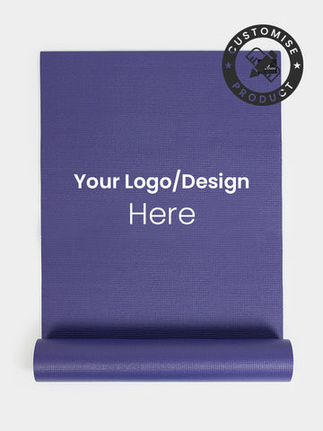 Personalised Purple Custom Branded Yoga Mat 6mm With Custom Design